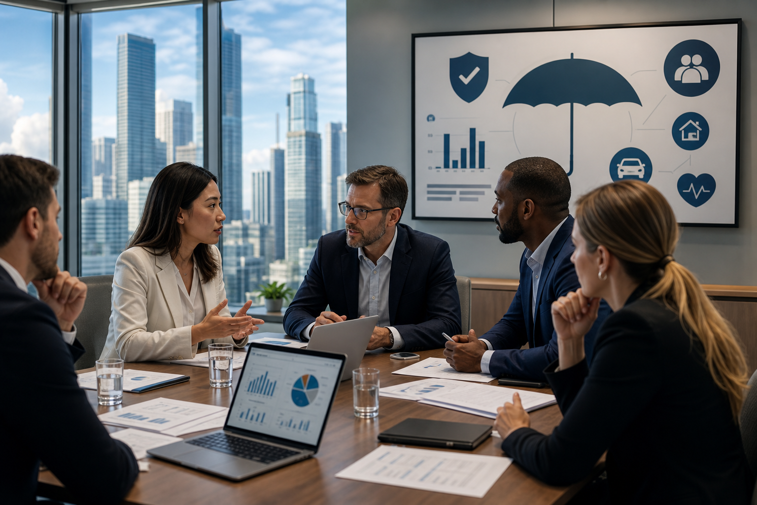Professional Office Discussion on Insurance Coverage